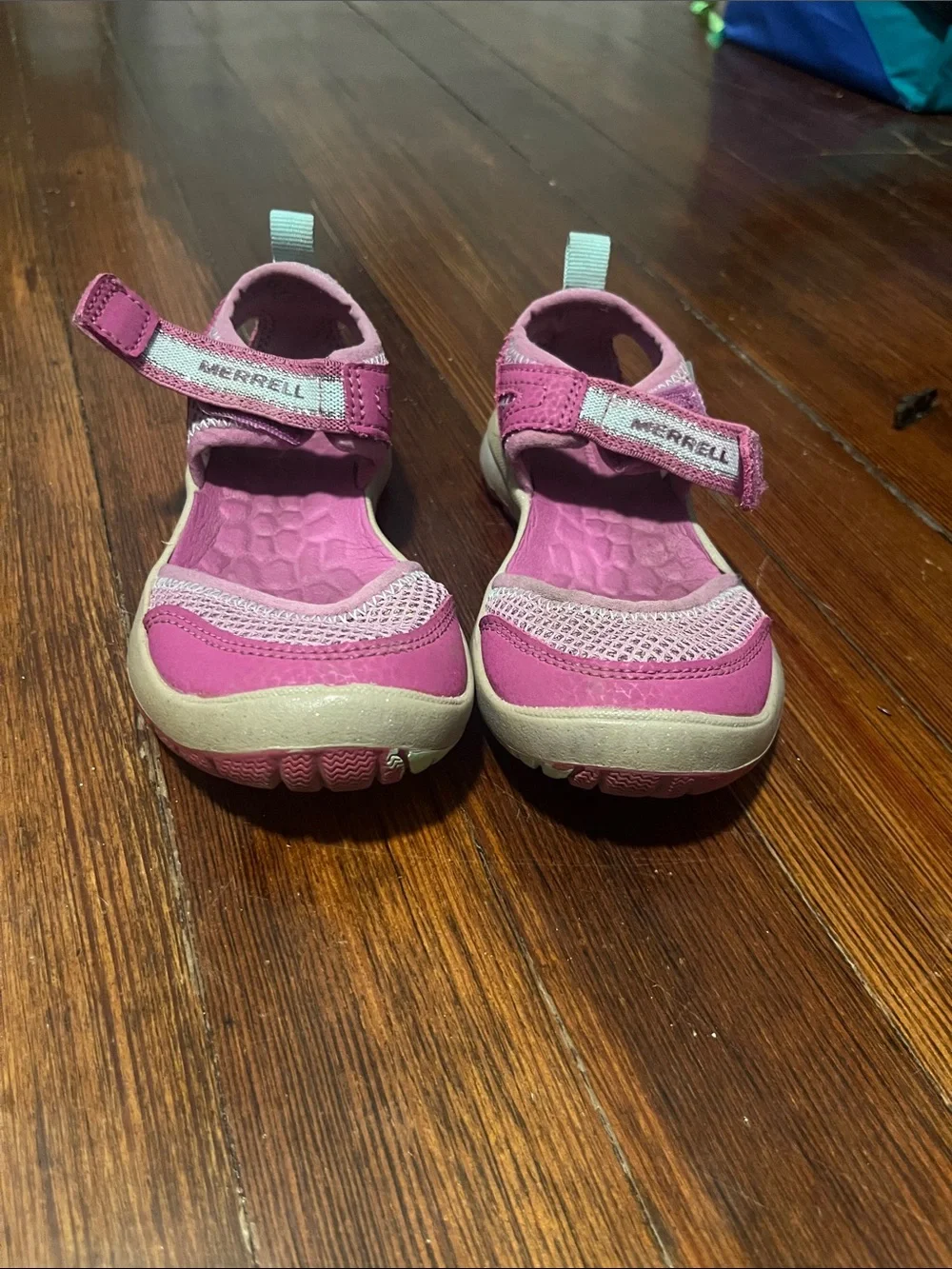 Merrell Kids Pink Mary-Jane Sport Sandals with Cream Soles
